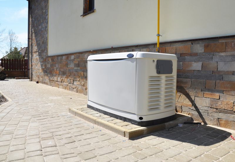Home with Generator Installed Outside
